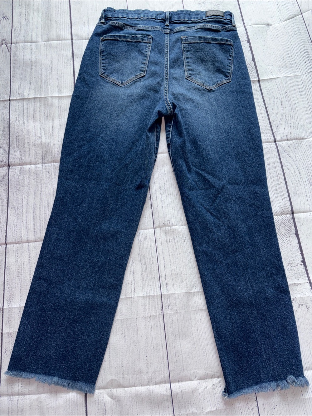 Nicole Miller SOHO High-Rise Slim Straight Jeans - Dark Blue Size 12 - Picture 12 of 13